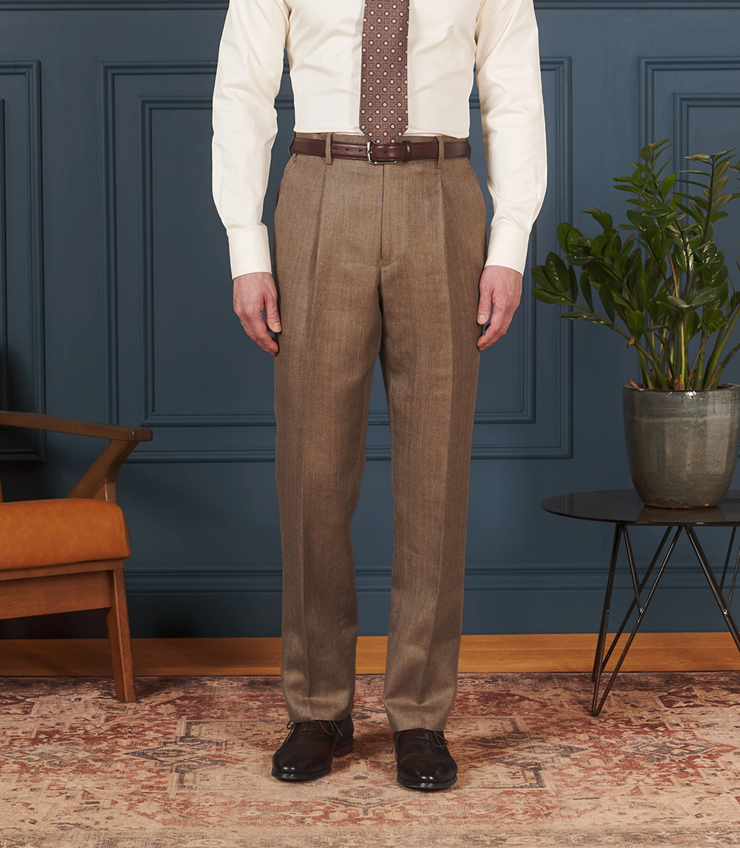 Medium Brown Herringbone - Neo 3 Suit